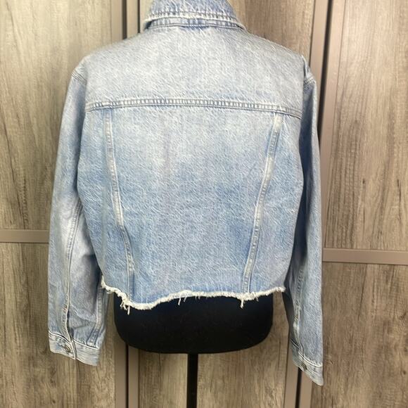 New! Revolve Pistola Astrid Brooklyn Wash Crop Boyfriend Denim Jacket Women's S - Picture 6 of 12